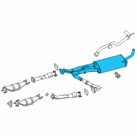 OEM 2013 Nissan NV1500 Exhaust, Main Muffler Assembly Diagram - 20100-1PE0A