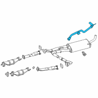 OEM 2016 Nissan NV3500 Exhaust Tube Assembly, Rear Diagram - 20050-1PE0A