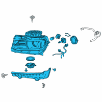 OEM 2015 Chevrolet Camaro Headlamp Assembly Diagram - 23398037