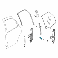 OEM 2000 Saturn LS1 Handle Asm, Front Side Door Window Regulator *Light Oak Diagram - 24424816