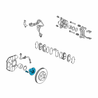 OEM 2005 Honda Civic Hub Assembly, Front Diagram - 44600-S7A-000