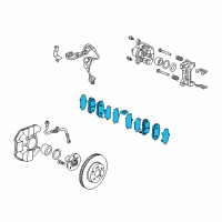 OEM 2003 Acura RSX Front Brake Pad Set Pads Diagram - 45022-S7A-010