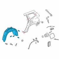 OEM Honda Pilot Fender, R. RR. (Inner) Diagram - 74551-TG7-A00