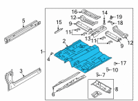 OEM Lincoln Corsair PAN ASY - FLOOR - FRONT Diagram - LX6Z-7811135-F