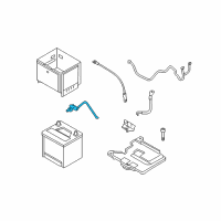 OEM Hyundai Accent Battery Sensor Assembly Diagram - 37180-1R600