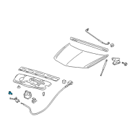 OEM 2000 GMC Jimmy Support Rod Holder Diagram - 15571260