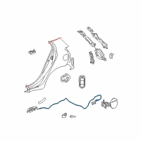 OEM Toyota Release Cable Diagram - 77035-52201