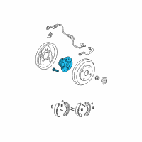 OEM 2007 Honda Accord Bearing Assembly, Rear Hub Unit Diagram - 42200-SDA-A51