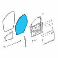 OEM Cadillac XTS Door Weatherstrip Diagram - 20864646