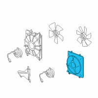 OEM 2009 Honda Accord Shroud Complete, Sub Diagram - 38615-R8A-A01