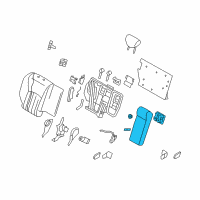 OEM 2016 Infiniti QX50 Rear Seat Armrest Assembly Diagram - 88700-1BA1A