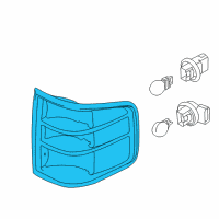 OEM 2004 Ford F-150 Tail Lamp Assembly Diagram - 7L3Z-13404-BA