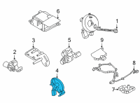 OEM Nissan Kicks Sensor-Side AIRBAG, RH Diagram - 98836-5XA0A