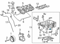 OEM 2022 Cadillac CT5 Oil Filter Connector Diagram - 12696139