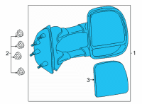 OEM 2014 Ford E-150 Mirror Assembly Diagram - 9C2Z-17682-CA