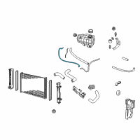 OEM 2004 Pontiac GTO Radiator Surge Tank Overflow Hose Diagram - 92111504