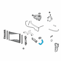 OEM 2004 Pontiac GTO Radiator Outlet Rear Hose (Lower) Diagram - 92157929