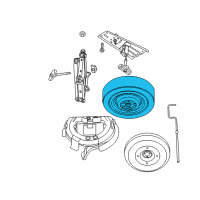OEM 2001 Chrysler Town & Country Spare Wheel Diagram - 4743334AA