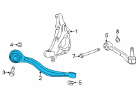 OEM 2022 Cadillac CT4 Front Lower Control Arm Diagram - 84918035