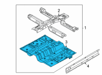 OEM 2022 Hyundai Tucson PANEL ASSY-CENTER FLOOR Diagram - 65101-CW000