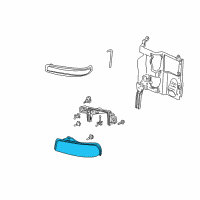 OEM 2000 Chevrolet Silverado 1500 Lens & Housing Diagram - 16524849