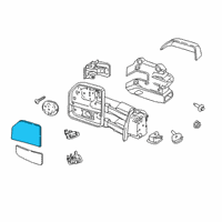 OEM 2021 Ford F-150 Mirror Glass Diagram - LC3Z-17K707-A