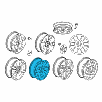 OEM 2013 GMC Acadia Wheel Rim Kit, Aluminum Diagram - 19152211