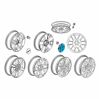 OEM GMC Acadia Center Cap Diagram - 9598491