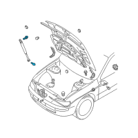 OEM 2002 Infiniti I35 Stud-Ball Back Door Stay Diagram - 90457-AD00A