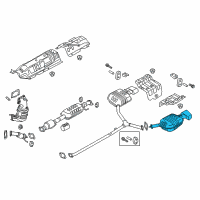 OEM 2020 Kia Optima Rear Muffler Assembly, Left Diagram - 28710D5600