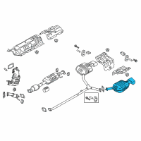 OEM 2018 Kia Optima Rear Muffler Assembly, Left Diagram - 28710D5600