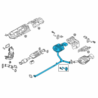 OEM 2020 Kia Optima Rear Muffler Assembly, Right Diagram - 28711D5600