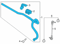 OEM 2021 Buick Encore GX Stabilizer Bar Diagram - 42481715