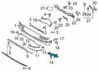 OEM 2022 Hyundai Ioniq 5 LAMP ASSY-REAR R/REFL, LH Diagram - 92405-GI100