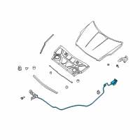 OEM 2014 Nissan Maxima Cable Assembly-Hood Lock Diagram - 65621-JA000