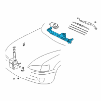 OEM 2000 Toyota Camry Link Assy, Windshield Wiper Diagram - 85150-AA020