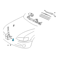 OEM 2010 Lexus SC430 Motor And Pump Assy, Windshield Washer Diagram - 85330-33020