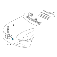 OEM 1998 Toyota Tercel Front Washer Pump Diagram - 85330-33020