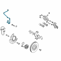 OEM 2019 Hyundai Santa Fe Sensor Assembly-Abs Front Wheel , L Diagram - 95670-2W000