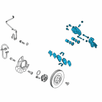 OEM 2017 Hyundai Santa Fe Brake Assembly-Front, RH Diagram - 58130-2W400