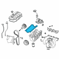 OEM 2001 Ford Escort Oil Pan Gasket Diagram - F8CZ-6710-BA