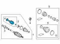 OEM 2019 Toyota Camry Inner Joint Diagram - 43404-06040