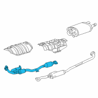 OEM 2006 Toyota Camry Converter & Pipe Diagram - 17410-0A370