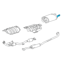 OEM Lexus ES300 BAFFLE Sub-Assembly, Exhaust Diagram - 17408-46020