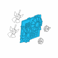 OEM Cadillac Fan Shroud Diagram - 19129907