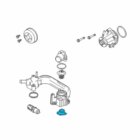 OEM 2010 Ford Explorer Sport Trac Thermostat Unit Gasket Diagram - 4R3Z-8C387-A