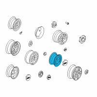 OEM 1996 GMC Sonoma Wheel Rim Assembly-15X7 Diagram - 9591908