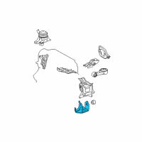 OEM 2010 Toyota Yaris Side Mount Bracket Diagram - 12325-21230