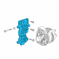 OEM 2022 GMC Savana 2500 Alternator Bracket Diagram - 12673115