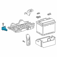 OEM 2022 Lexus NX250 Battery Hold Downs Diagram - 7448233020